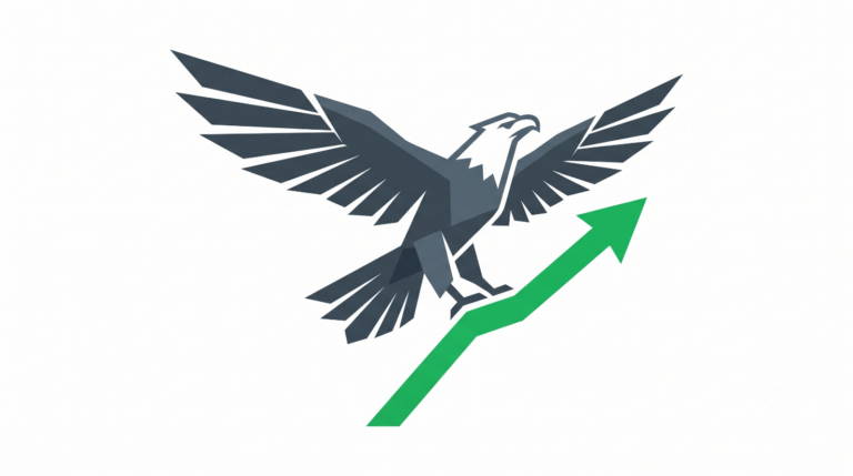 Illustration d'un aigle stylisé prenant son envol sur une flèche boursière verte, symbolisant la relance économique allemande et la hausse de l'indice DAX.