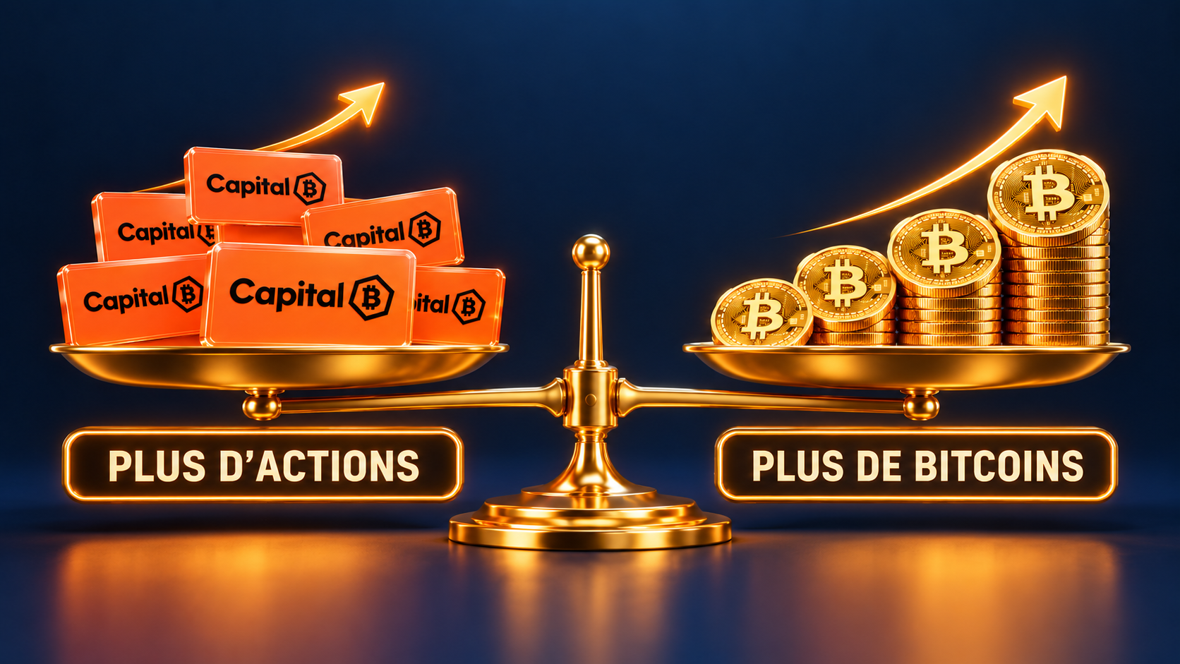 Balance illustrant la dilution de Capital B : davantage d’actions en circulation, mais également une réserve de bitcoins plus importante.