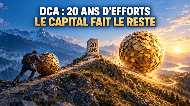 Durée du DCA, 20 ans de versements puis le capital travaille seul